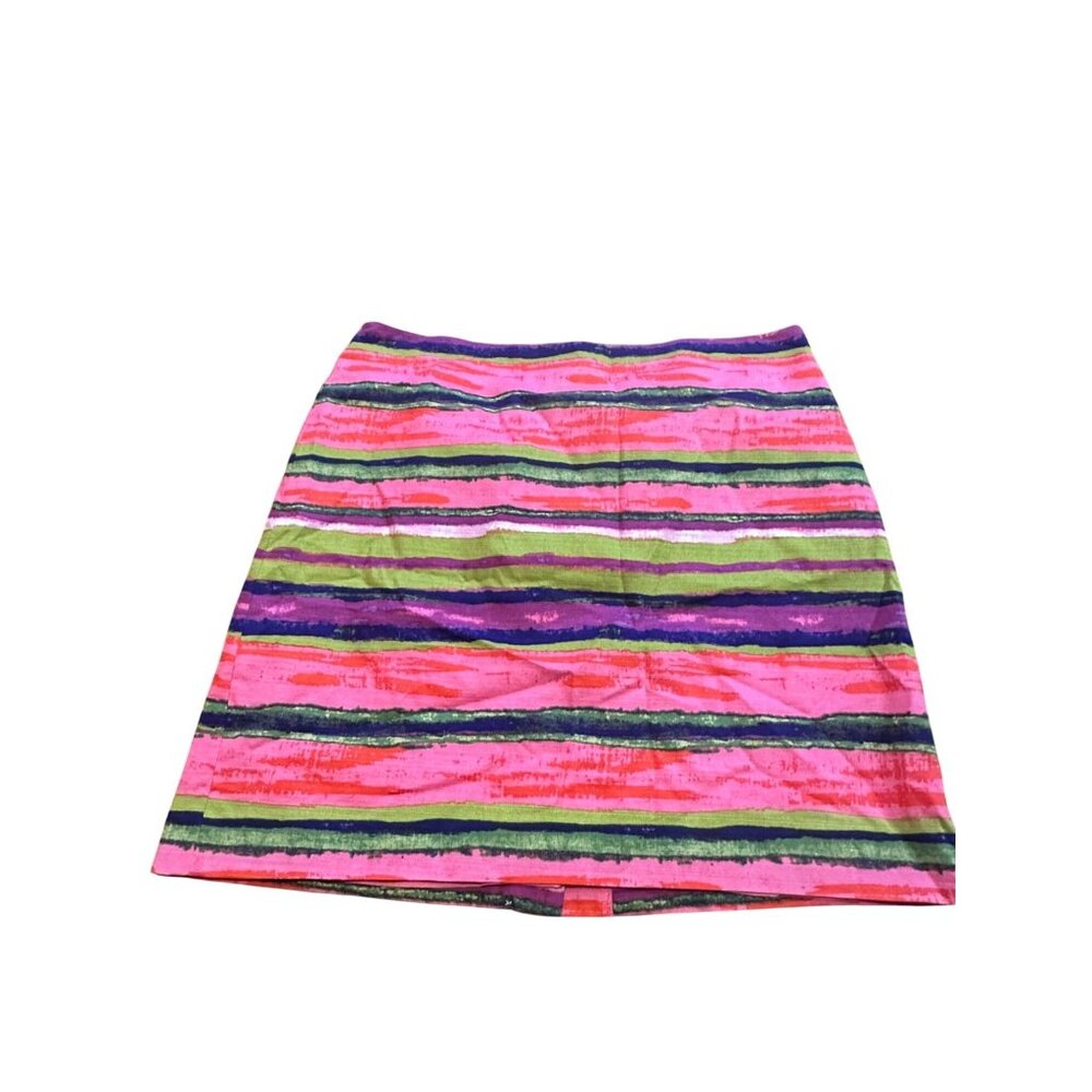 Ann Taylor Size 14 Striped Mini Skirt – Lined & Vibrant